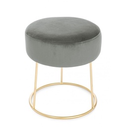 [S-B0720880] Pouf design grigio oro, cm 35 x 40 h