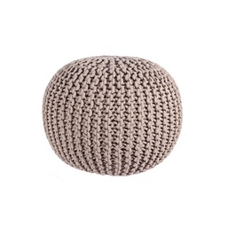 [S-B0720175] Pouf intrecciato tortora arredare design cm 50