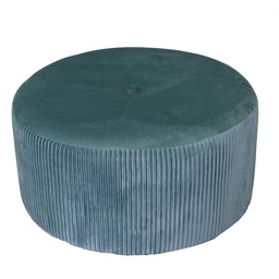[S-V2808830000] Puff in velluto verde salvia tondo ø56h28