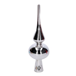 [S-V6331960000] Puntale vetro argento 6,5x6,5x25 cm