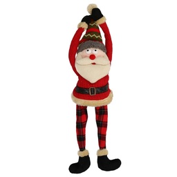 [S-V6130350000] Pupazzo tessuto rosso verde con musica e movimento 14x11x34-54 cm