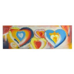 [S-V0218960000] Quadro Astratto Cuori 50x150x3 cm