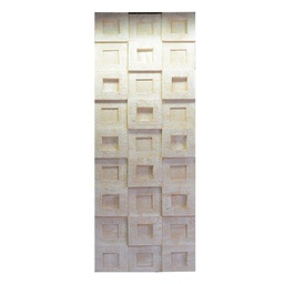 [S-V4608760000] Quadro dipinto bianco con quadretti 50x150x3.5 cm