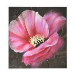 [S-V4614180000] Quadro moderno dipinto fiore rosa - 80x80x4 cm
