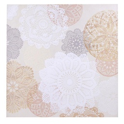 [S-V4613130000] Quadro dipinto mandala chiaro 80x80x4 cm
