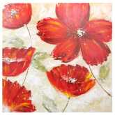 [S-V9181490000] Quadro Fiore Rosso 100x100x2 cm