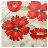 [S-V9181480000] Quadro Fiore Rosso YC-1958A 100x100 cm