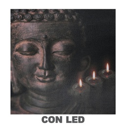 [S-V8539500000] Quadro LED Buddha 40x2,3x40 cm