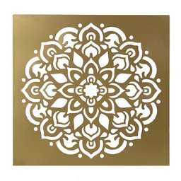[S-V4613710000] Quadro Metallo Oro - 56x56x3 cm
