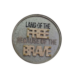 [S-V4608650000] Quadro metallo scritte tondo cmø41x3