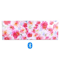 [S-V4615120000] Quadro Moderno Stampa Bluetooth Fiori Fucsia 150x50x4 cm