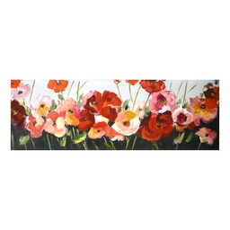 [S-V4614140000] Quadro moderno stampa fiori 150x50x4 cm