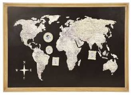 [S-V9108630000] Quadro Mondo Nero con Portafoto 109,5x3xh76,5 cm