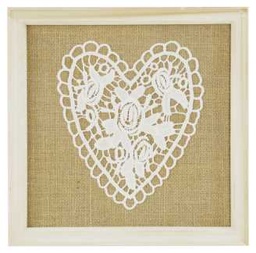 [S-V9184150000] Quadro pizzo cuore fy-1522a 30x30 cm