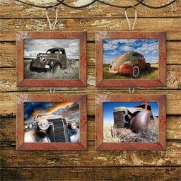 [S-V0212140000] Quadro stampa astratto auto 100x100 cm