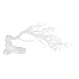 [S-V3631770000] Ramo Bianco Decorativo - 85x17x30 cm