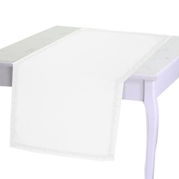 [S-V7909960000] Tovaglia Runner Amelie Bianco 50x150 cm