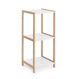 [S-B5730403] Scaffale Brooklyn bagno cucina bianco bamboo