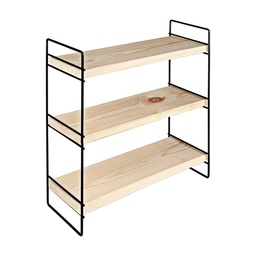 [S-FZ95869] Scaffale Hobby 3 ripiani 40x13x40 nero ASZ1571