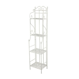 [S-V6431770000] Scaffale classico bianco con 4 ripiani - Dimensioni: 35x29x158 cm