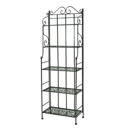 [S-V6433350000] Scaffale Metallo Nero 28x60x180 cm