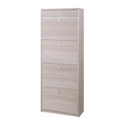 [S-ASK568OLOLK] Scarpiera con 4 ante e un cassetto superiore Olmo Chiaro 63x29x h164 cm