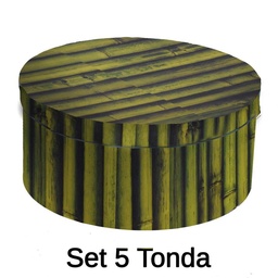 [S-V1217240000] Scatola cartone tondo multicolore cmø40,5h17,8