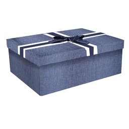 [S-V1224420000] Scatola Cartone Blu Rettangolare cm43x34h24