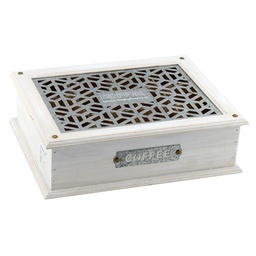 [S-V5919980000] Scatola Coffee Legno Elettra 12 Posti Rettangolare 32x26x9,5 cm