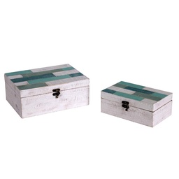 [S-V5107520000] Scatola legno mare rettangolare 26x18h10.5 cm