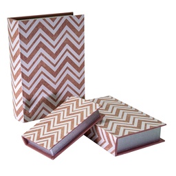 [S-V6160590000] Scatola libro in ecopelle marrone 1-3 cm26x35h8