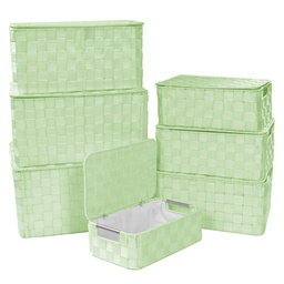 [S-V1225690000] Scatola rettangolare verde chiaro in poliestere 1-7 cm40x30h21,5