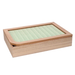 [S-V5962290000] Scatola portathe legno marrone rettangolare 20x6x29 cm