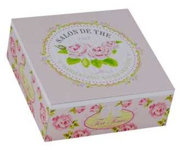 [S-V9136950000] Scatola portathe salon de the cm. 18 x 18 h 7