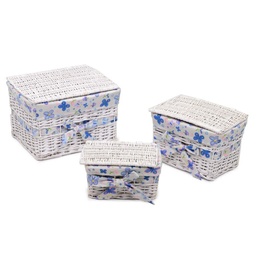 [S-V1215730000] Scatola vimini spaccato rettangolare bianco cm45x35h30