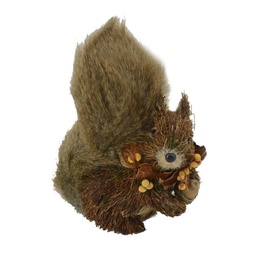 [S-V6603660000] Scoiattolo in legno con ghianda - 14x8x17 cm