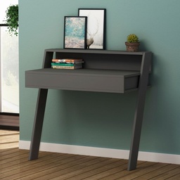 [96898] Scrivania da parete Cowork antracite con cassetto 94 cm.