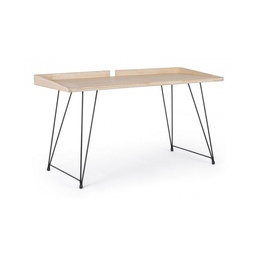 [S-B0740445] Scrivania Vintage in Legno e Metallo District - 142x61x78 cm