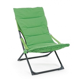 [S-B0815095] Sdraio pieghevole imbottita verde 60x90xh86 cm
