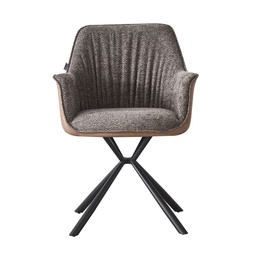 [S-FZ100023] Sedia Aseat grigio con retro tortora  82x60.5x62 cm