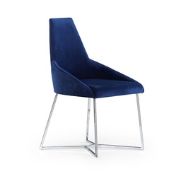 [S-FZ94628] Sedia Enzio tessuto blu parliament