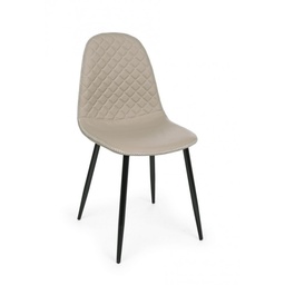 [S-B0733003] Sedia da pranzo in similpelle Tortora AMANDA 45x54x h87 cm