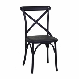 [S-V28047400NE] Sedia Esterno Plastica Cross Nero 39x43 cm x H45,5/89,5