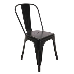 [S-V8041800000] Sedia in ferro nero Bristol, 51x43x84 cm
