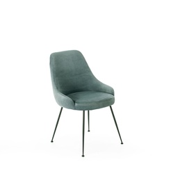 [S-OM/395/VA] Sedia in microfibra di alta qualità, 48.5cm x 49.5cm x 80cm, con gambe in metallo