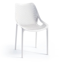 [S-FZ94755] Sedia in polipropilene Bianca BILROS 60x50x h82 cm