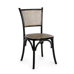 [S-B0743657] Sedia nero in legno stile vintage
