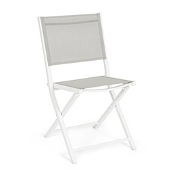 [S-B0663400] Sedia pieghevole Hilde bianca  da esterno