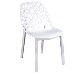 [S-V2807870000] Sedia impilabile bianca in polipropilene 55x46x46,5/81,5h cm