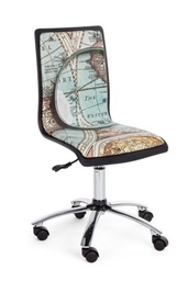 [S-B5710108] Sedia ufficio ecopelle acciaio Young Gulliver - Design moderno e comfort regolabile